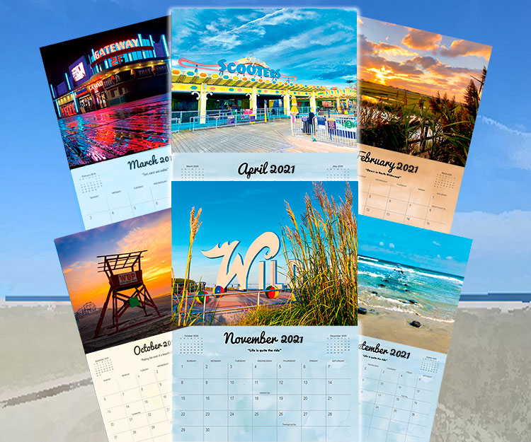 Wildwood 2021 Wall Calendar pages