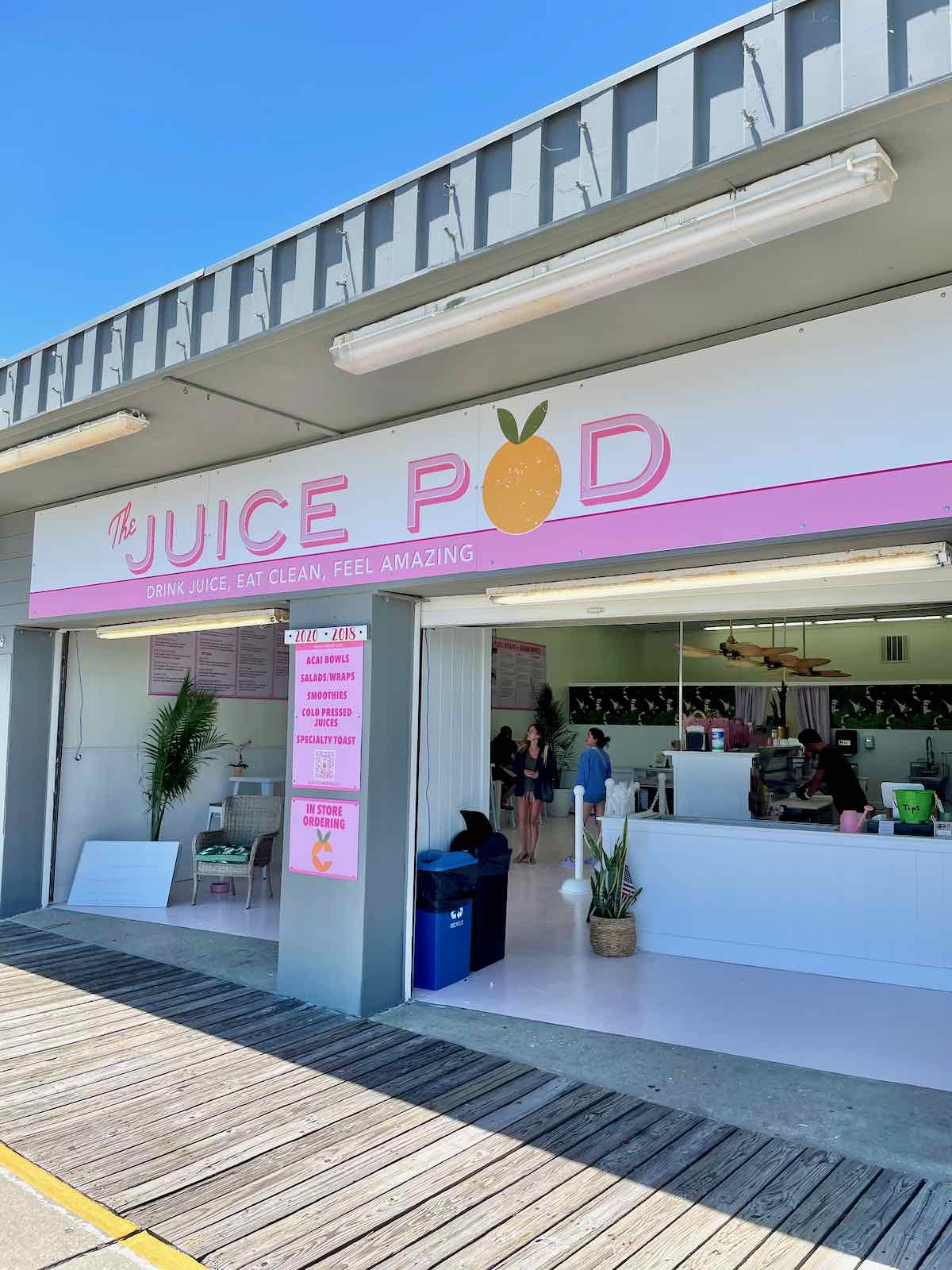 The Juice Pod on the Wildwood Boardwalk