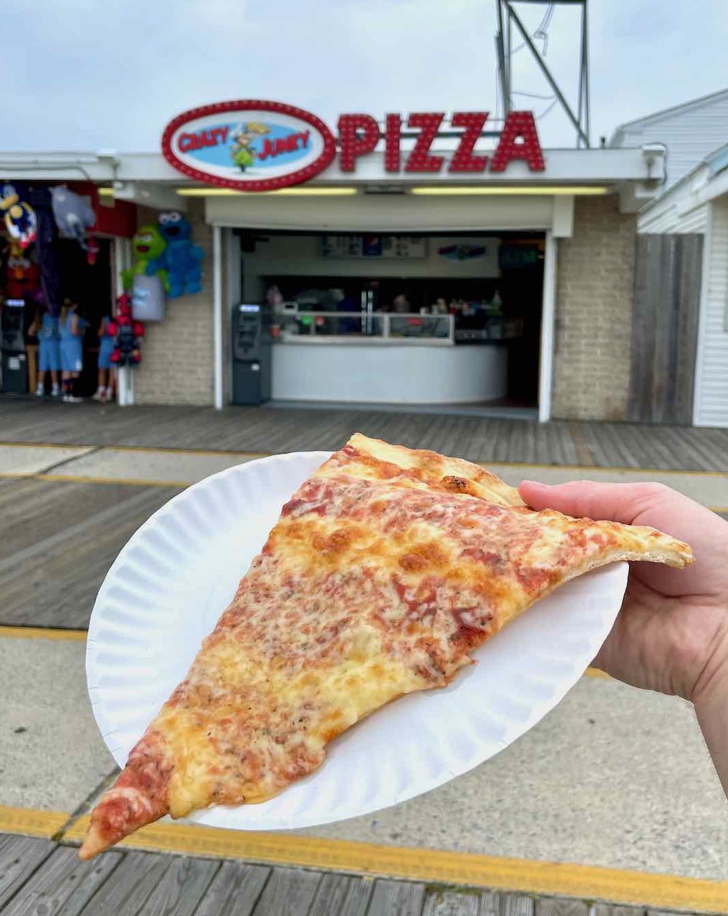Crazy Junky Pizza Slice on the Wildwood Boardwalk
