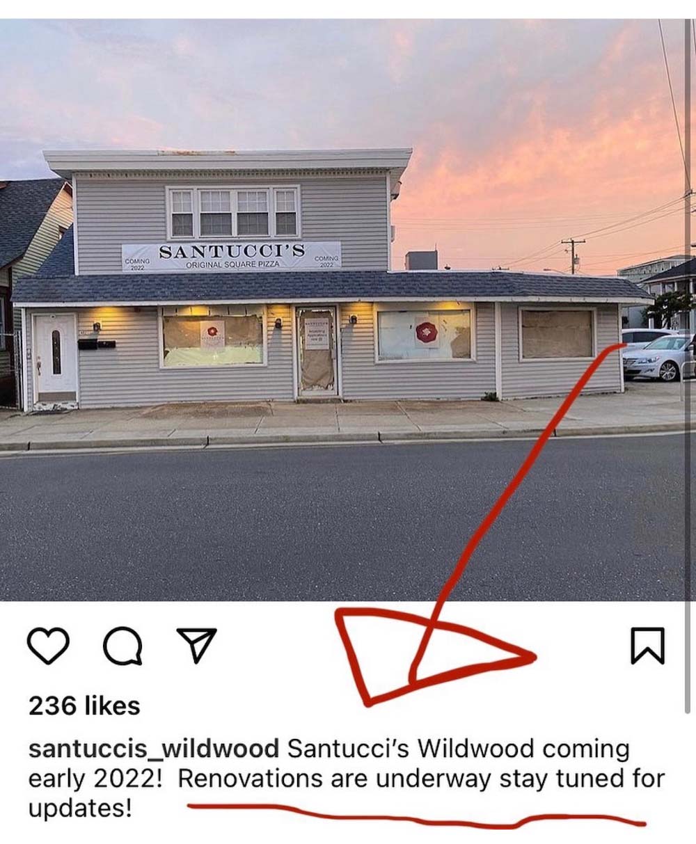 Santucci's Off Boardwalk at 26th Street in North Wildwood coming soon in 2022